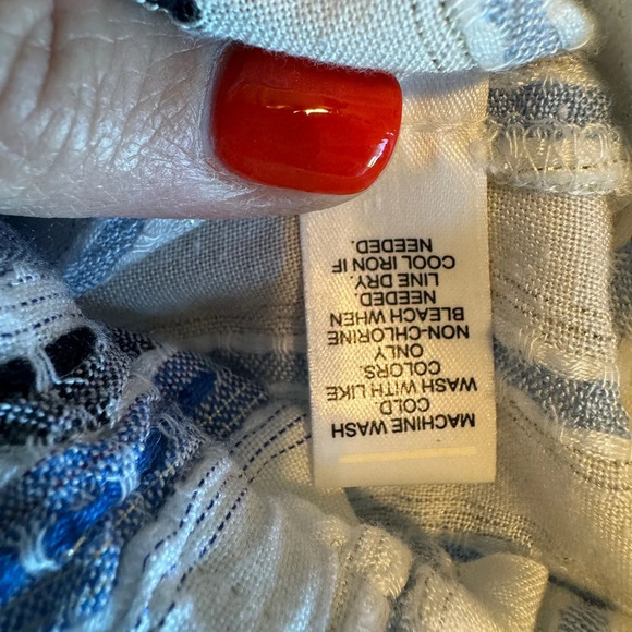 Versona Blue White Romper Sz M - Picture 10 of 13